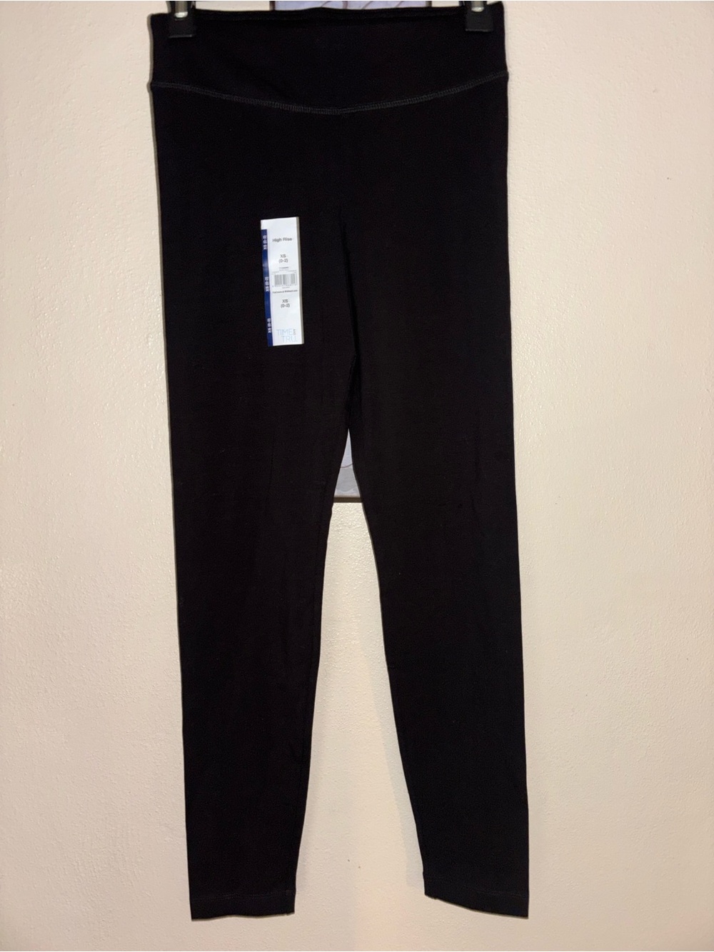 Time and Tru Black High-Waist Black Leggings